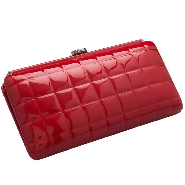 Chanel Timeless Cc Red Patent Leather Clutch 