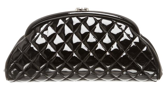 Chanel Timeless 487347 Black Patent Leather Clutch 