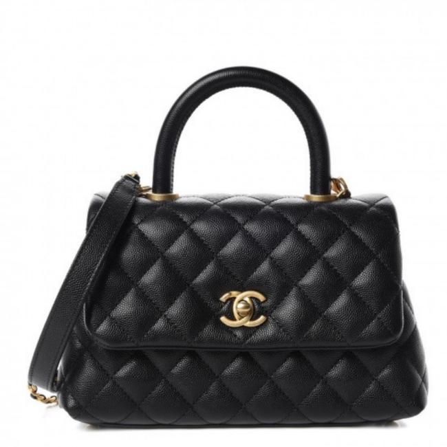Chanel Coco Handle Mini Black Caviar Satchel 