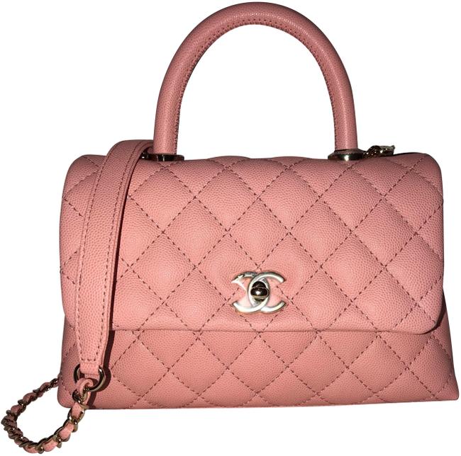 Chanel Coco Handle Mini Pink Leather Satchel 