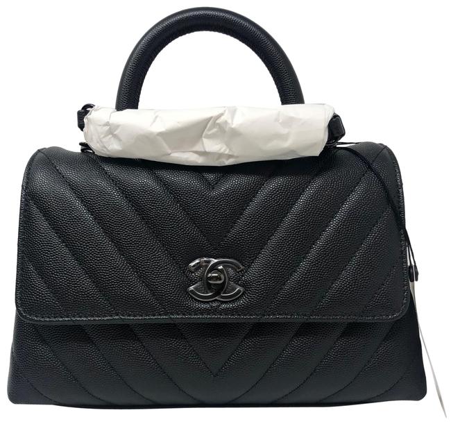 Chanel Coco Handle Mini So Black Caviar Satchel 