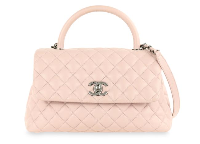 Chanel Coco Handle Small Light Pink Leather Satchel 