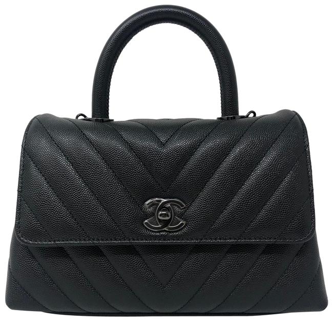 Chanel Coco Handle So Mini Black Caviar Satchel 