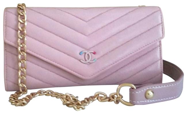 Chanel Crossbody Chevron Matelasse Blush Woc Pink Clutch 