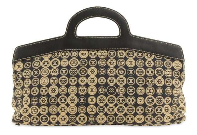 Chanel East west Frame Black Canvas Satchel 