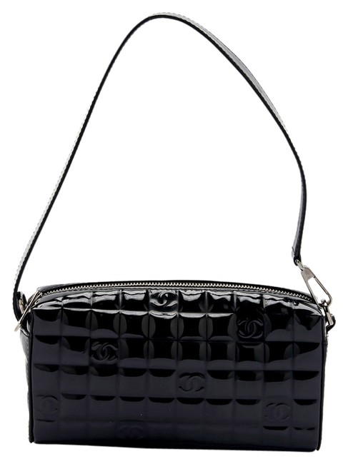 Chanel Evening Black Patent Leather Clutch 