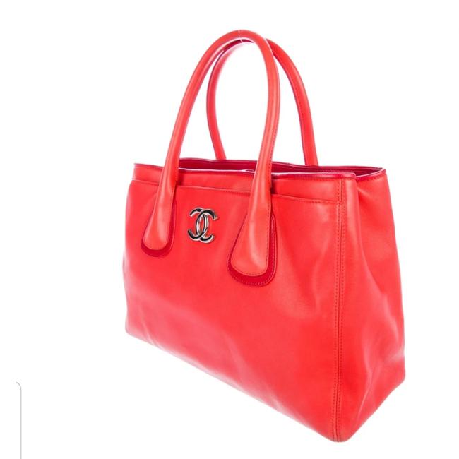 Chanel Executive Tote Red Leather Satchel 