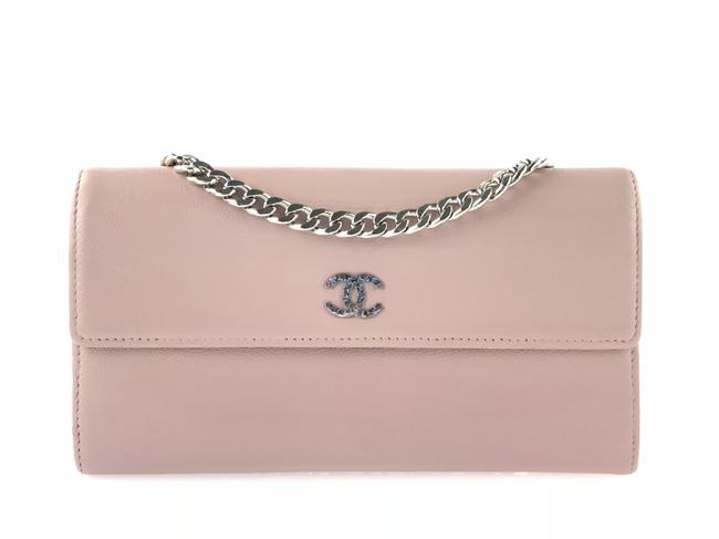 Chanel Flap Wallet Light Pink Leather Clutch 