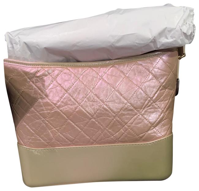 Chanel Gabrielle Gold Leather Hobo Bag 