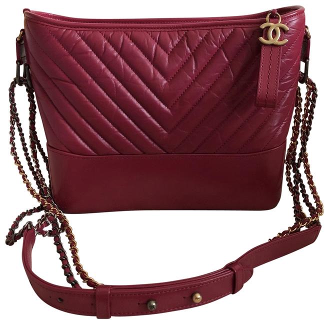 Chanel Gabrielle Medium Warm Pink Calfskin Leather Hobo Bag 
