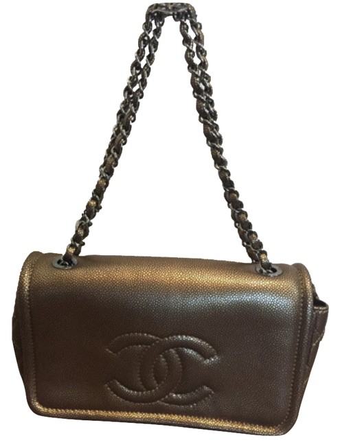 Chanel Gold Leather Hobo Bag 