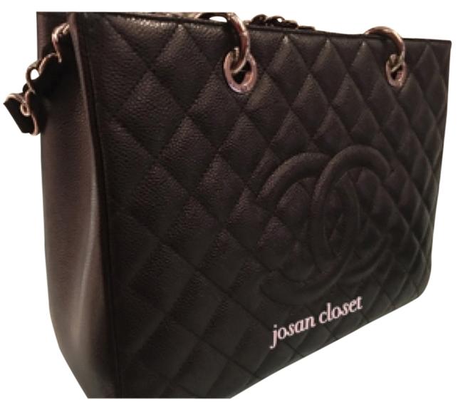 Chanel Gst Black Caviar Hobo Bag 