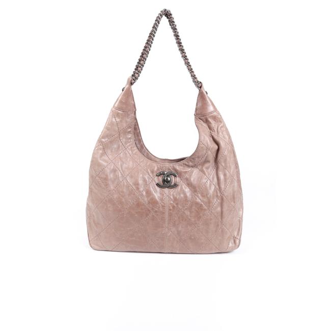 Chanel Handbag Quilted Calfskin Leather Hobo Bag 