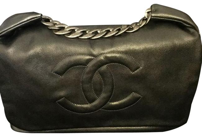 Chanel Black Caviar Slouch with Chain Leather Hobo Bag 