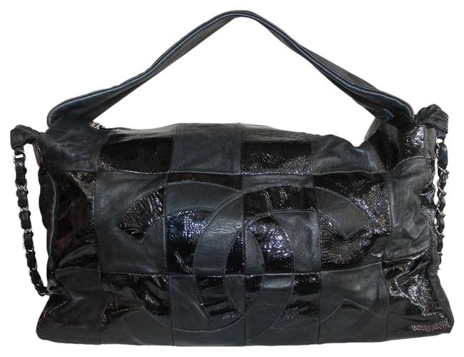 Chanel Lambskin Quilted Shiny No 11 Shw Chain Black Leather Hobo Bag 