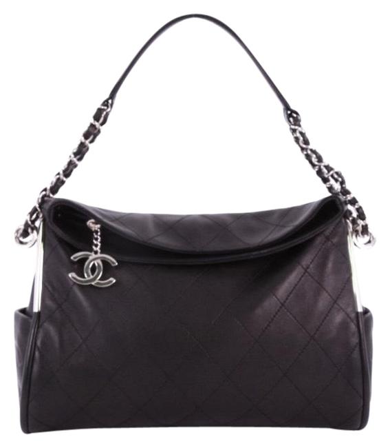 Chanel Soft Black Leather Hobo Bag 