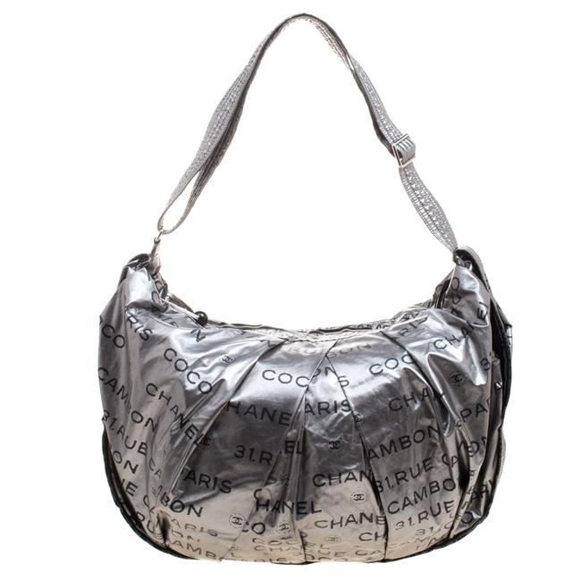 Chanel Unlimited Ligne Grey Coated Canvas Fabric Hobo Bag 