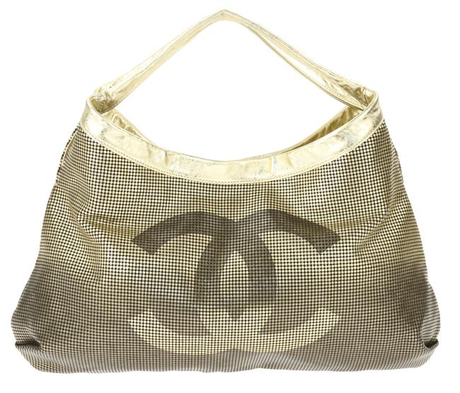 Chanel Hollywood Gold Leather Hobo Bag 