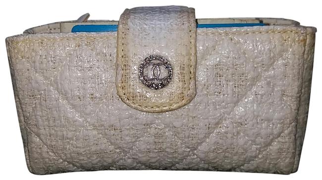 Chanel Ivory Cotton Tweed Clutch 