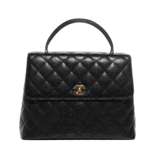 Chanel Kelly Black Leather Satchel 