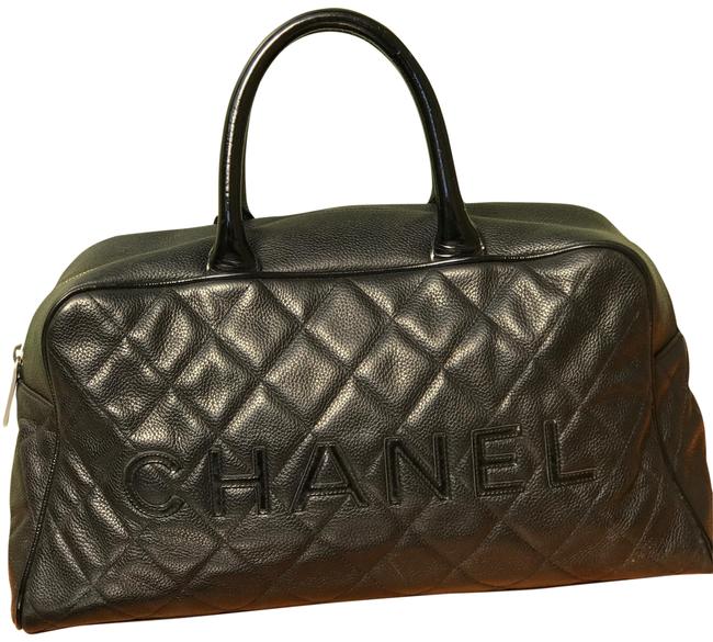 Chanel Leather Bowler Handbag Satchel 