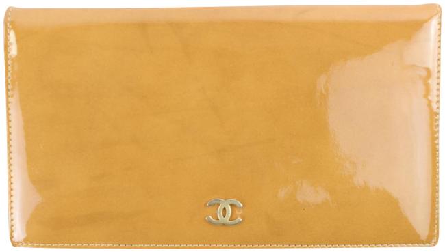 Chanel Long Wallet Cc Flap 1cj1022 Burnt Orange Enamel Clutch 
