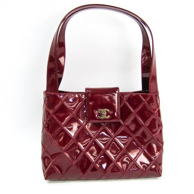 Chanel Matelasse Handbag Bordeaux Leather Satchel 