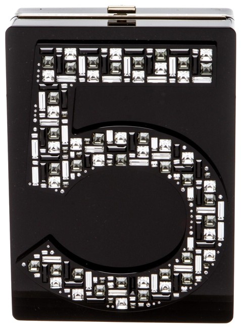 Chanel No5 Minaudiere 485893 Black Plexiglass Clutch 