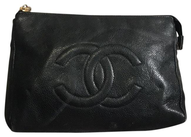 Chanel Monogram Leather Clutch 
