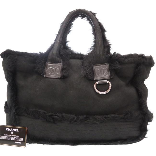 Chanel Mouton Reversible Handbag 0195chanel Black Leather Satchel 