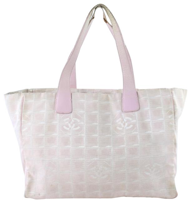 Chanel New Line Tote 28cz0629 Pink Canvas Satchel 