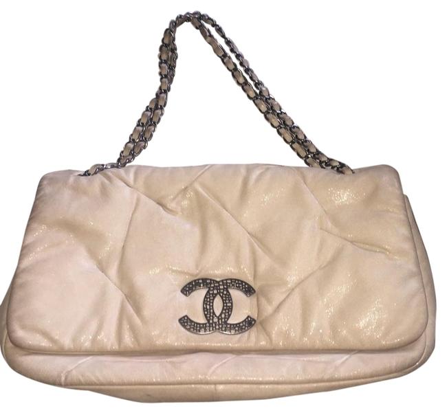 Chanel Shoulder Bag Nude Taupe Satchel 