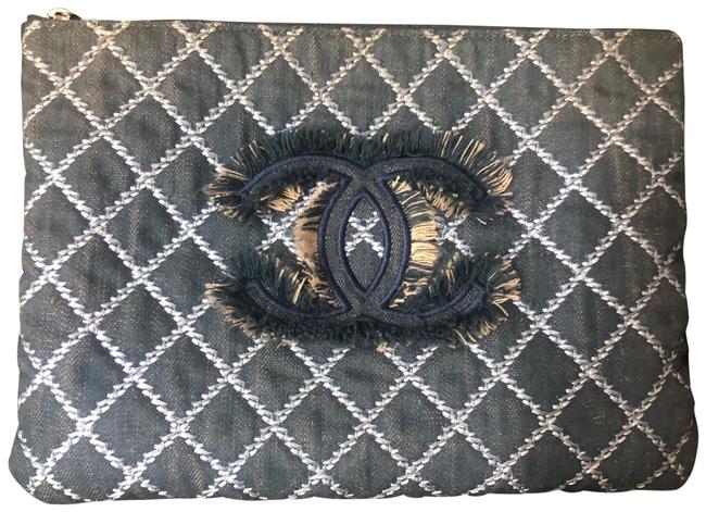 Chanel Ob291 Denim Clutch 