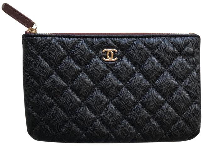 Chanel Ocase Black Leather Clutch 