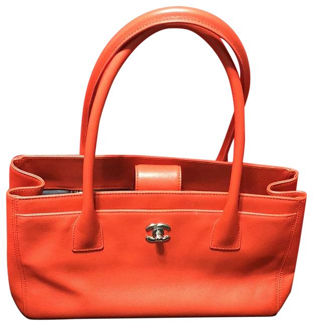 Chanel Orange Lambskin Leather Hobo Bag 