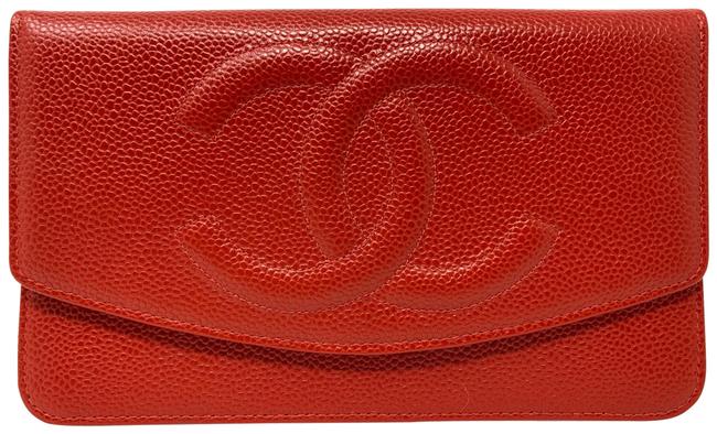 Chanel Pebbled Caviar Clutch 