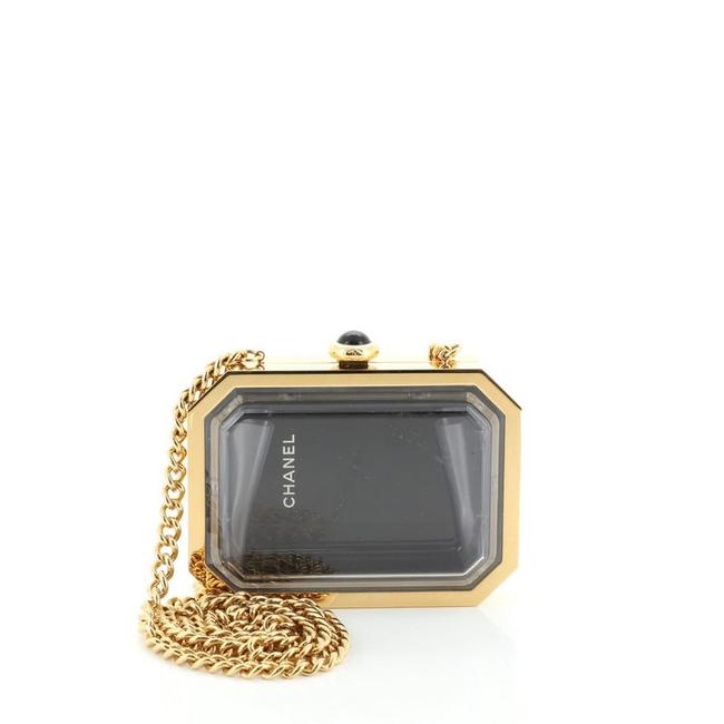Chanel Premiere Watch Minaudiere Black Clear Plexiglass Clutch 