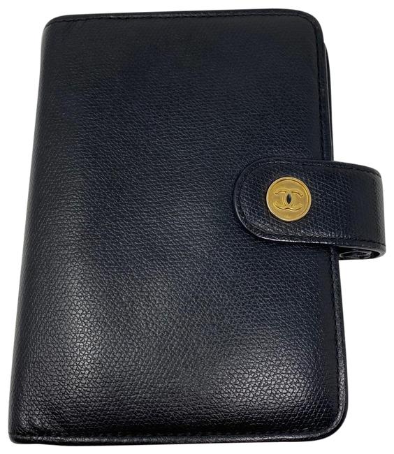 Chanel Preowned Black Coco Agenda Clutch 