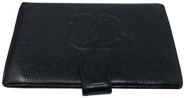 Chanel Preowned Wallet Black Leather Clutch 