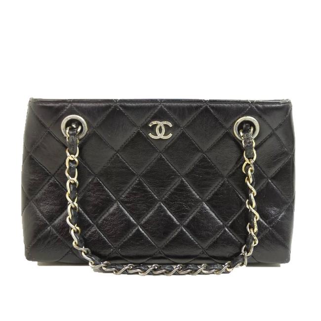 Chanel Quilted Mini Black Leather Satchel 
