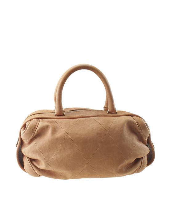 Chanel Quilted Quilted 172343 Orange Leather Satchel 