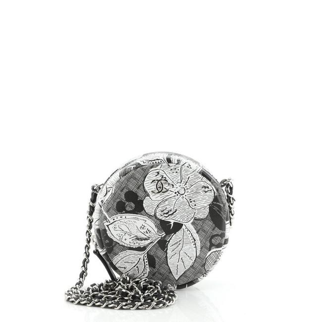 Chanel Round with Chain Printed Lambskin Mini Clutch 