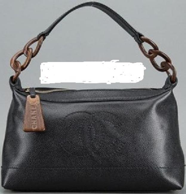 Chanel Sac Drive Black Caviar Leather Hobo Bag 