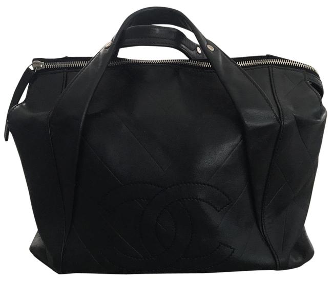 Chanel Satchel Bowler Black Leather Satchel 