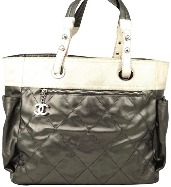 Chanel Shoulder Bag Biarritz Paris Hand #1610c30 Silver Satchel 