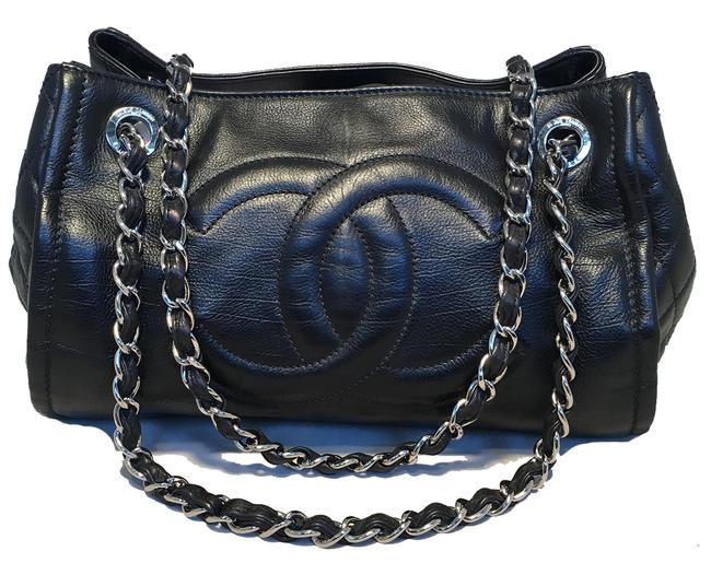 Chanel Shoulder Bag Duffle Mini Black Leather Satchel 