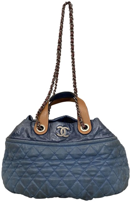 Chanel Shoulder Bag In the mix Blue Leather Satchel 