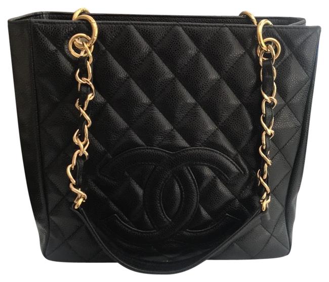 Chanel Tote Small Black Caviar Hobo Bag 