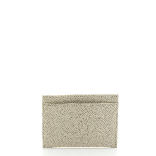 Chanel Timeless Card Holder Caviar Neutral Leather Clutch 