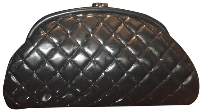Chanel Timeless Noir Patent Leather Clutch 